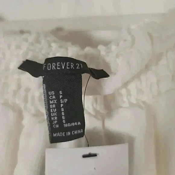 Forever 21 Women Off Shoulder Short Sleeve Bohemian Dress - Picture 4 of 13